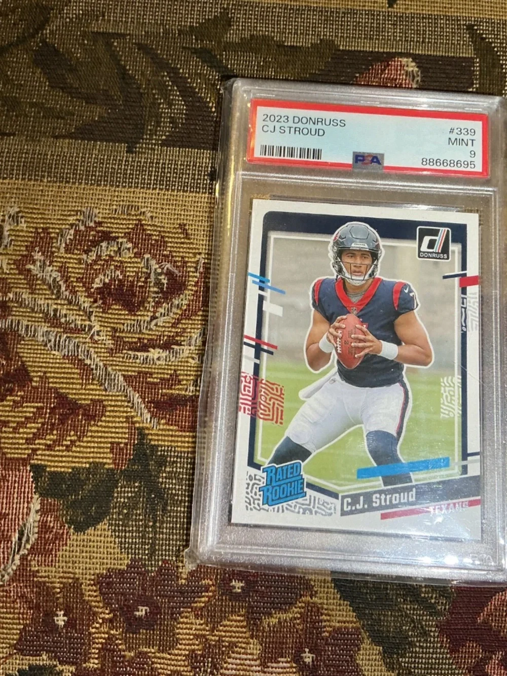 2023 Donruss Rated Rookie #339 CJ Stroud Graded NFL Card PSA MINT 9
